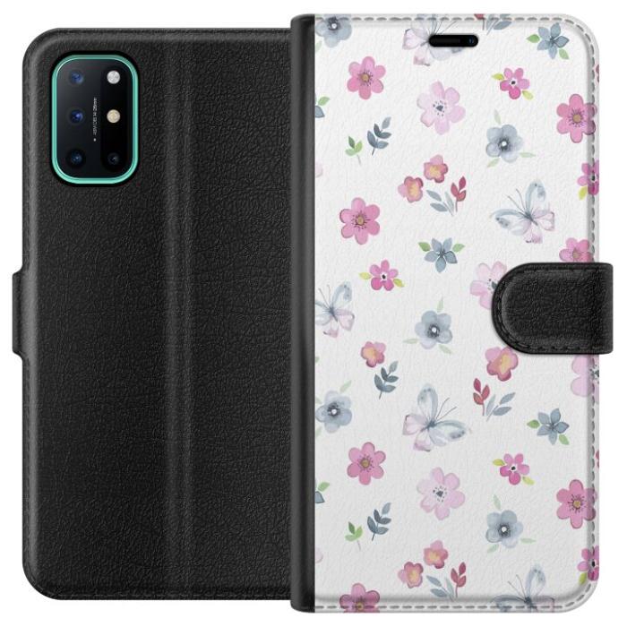 iSecrets - Plånboksfodral till OnePlus 8T med Blommor och fjärillar