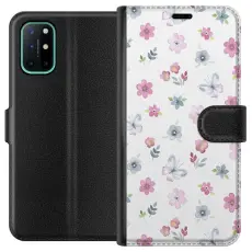 iSecrets - Plånboksfodral till OnePlus 8T med Blommor och fjärillar