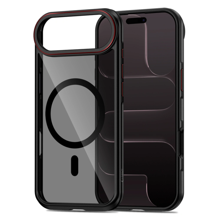 Tech-Protect - Tech-Protect iPhone Air Mobilskal Magsafe Hybrid - Svart/Röd