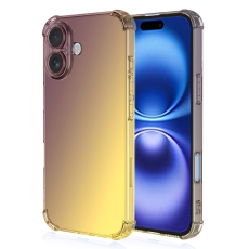 A-One Brand - iPhone 17 Mobilskal Gradient Color TPU Anti-Drop - Svart/Guld