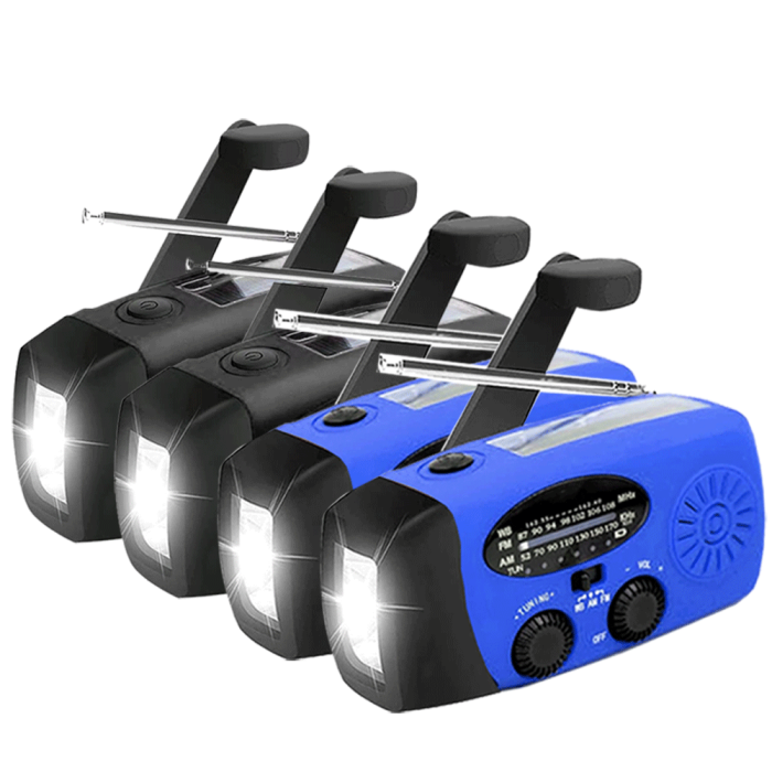 UTGATT1 - [4 PACK] Vevradio 2000mAh Powerbank, Ficklampa - 2 Blå 2 Svart