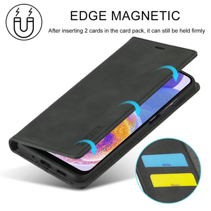 LC.imeeke - LC.IMEEKE Galaxy A23 4G/5G Plånboksfodral Magnetic - Svart