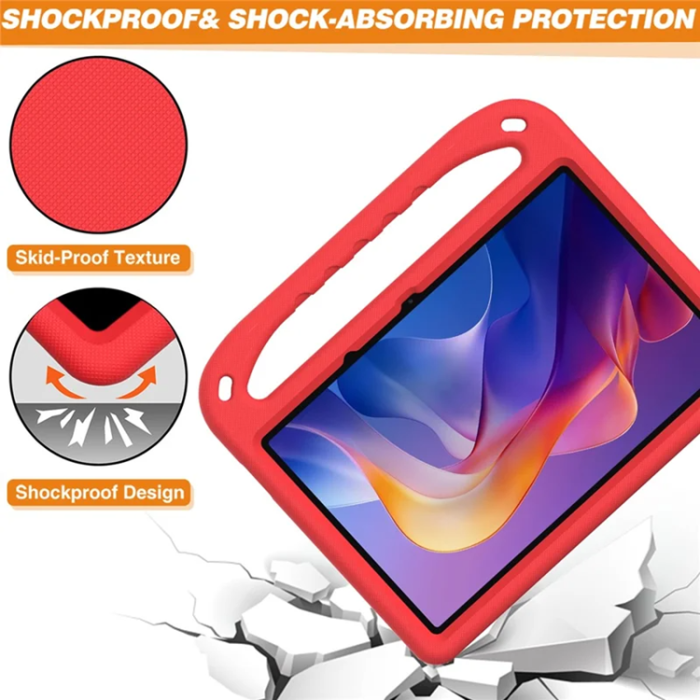 A-One Brand - Xiaomi Redmi Pad 2 Skal EVA Handgrepp Kickstand - Röd