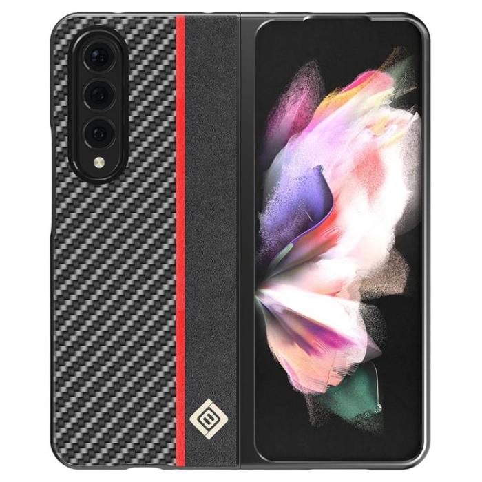 LC.imeeke - LC.IMEEKE Galaxy Z Fold 4 Skal Carbon Fiber - Svart