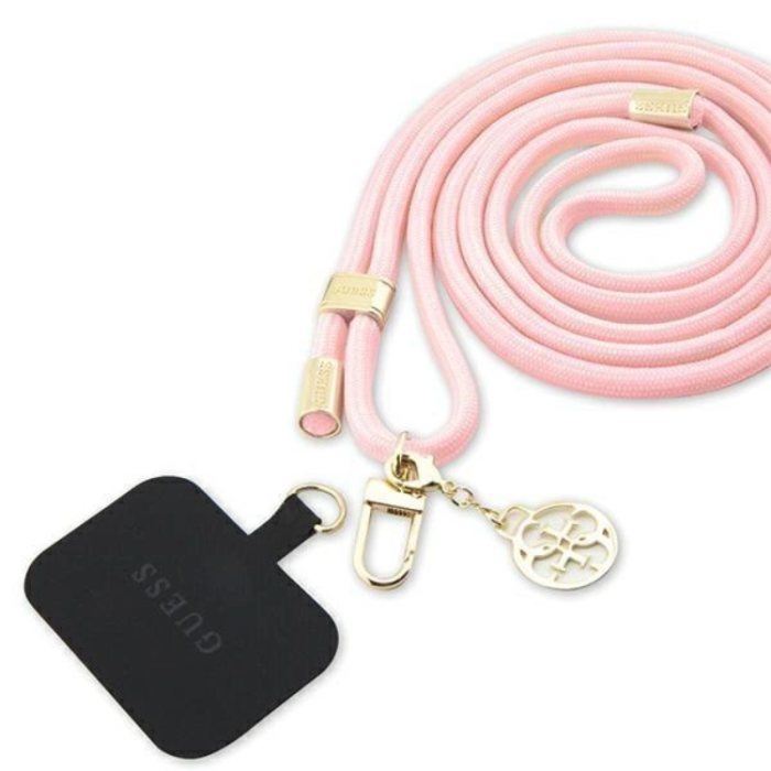 Guess - Guess Telefonrem med sladd Metalll charm - Rosa