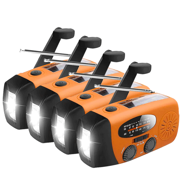 UTGATT1 - [4 PACK] Vevradio 2000mAh Powerbank, Ficklampa - 4 Orange