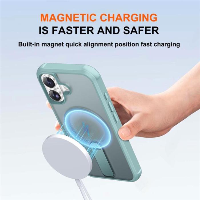 A-One Brand - iPhone 17 Mobilskal MagSafe Kickstand - Lake Blå