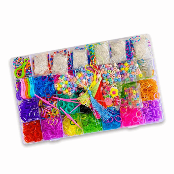 A-One Brand - Loom bands pysselset - 28 olika färger - 11000 st