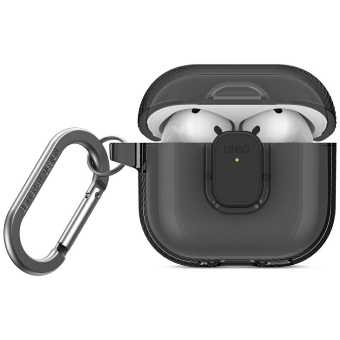 UNIQ - UNIQ AirPods 4 Skal Glase Pro Lock - Smoke