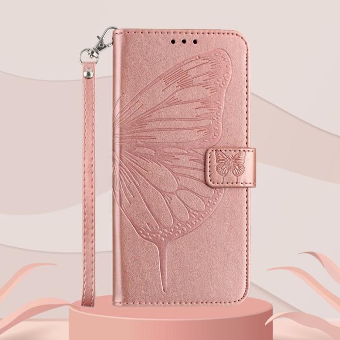 OEM - Samsung Galaxy S26 Ultra Plånboksfodral Konstläder Med Handledsrem - Roséguld