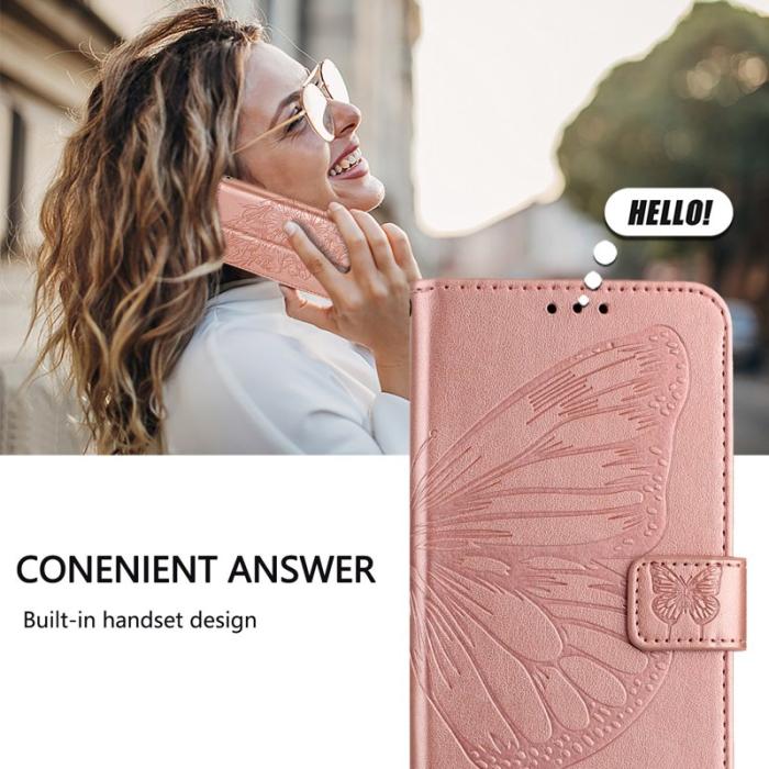 OEM - Samsung Galaxy S26 Ultra Plånboksfodral Konstläder Med Handledsrem - Roséguld