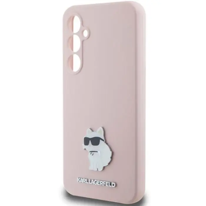 KARL LAGERFELD - Karl Lagerfeld Galaxy S23 FE Mobilskal Silikon Choupette Metal Pin