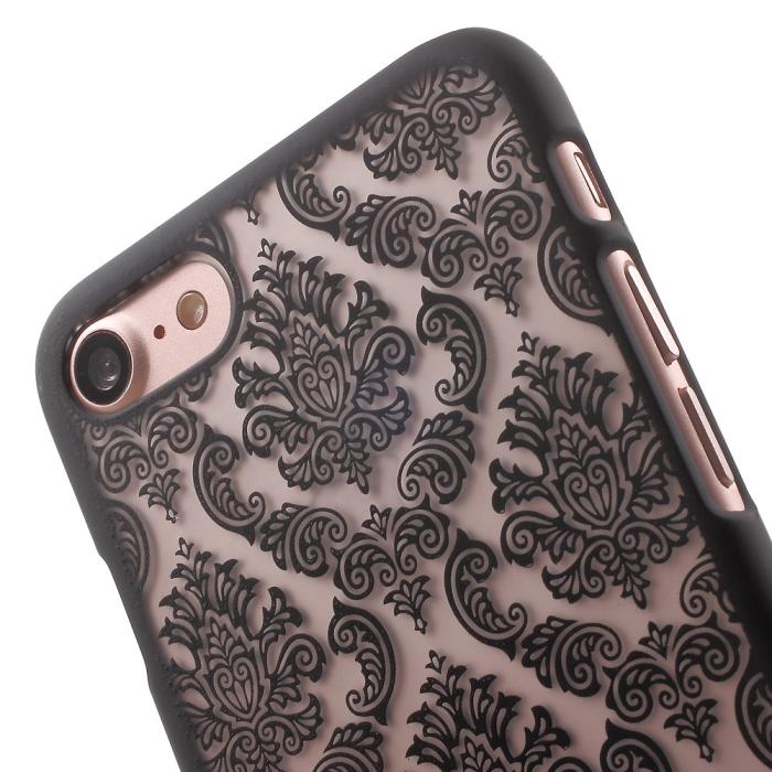 A-One Brand - Damask Flowers Mobilskal till iPhone 7/8/SE 2020 - Svart