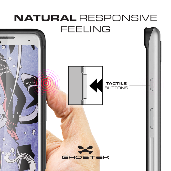 UTGATT4 - Ghostek Atomic Slim Skal till Google Pixel 2 XL - Silver