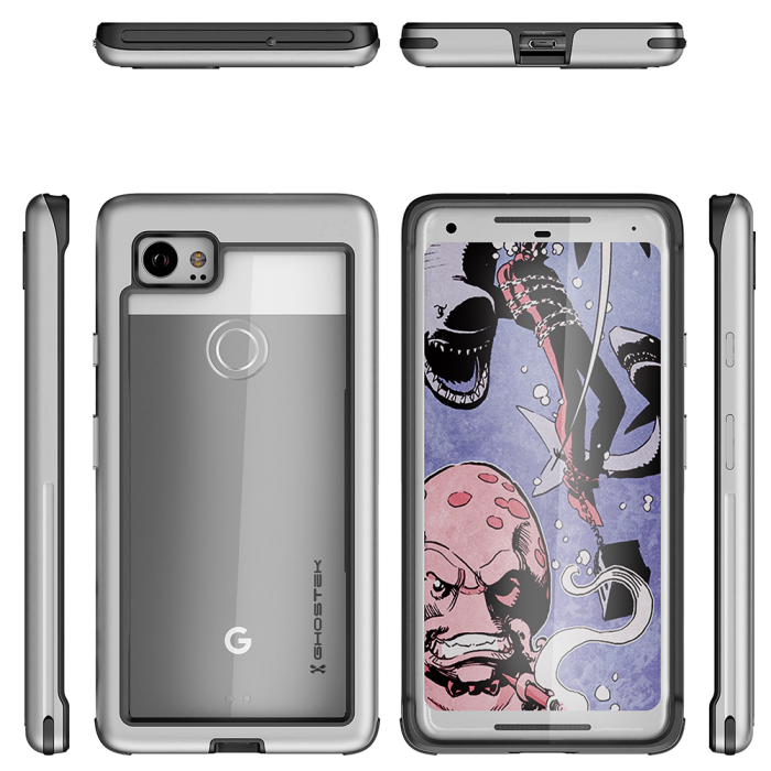 UTGATT4 - Ghostek Atomic Slim Skal till Google Pixel 2 XL - Silver