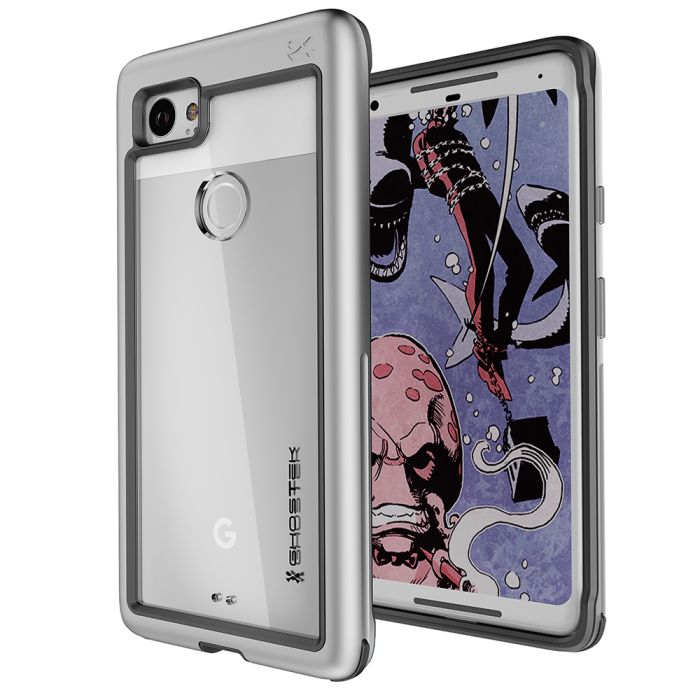 UTGATT4 - Ghostek Atomic Slim Skal till Google Pixel 2 XL - Silver