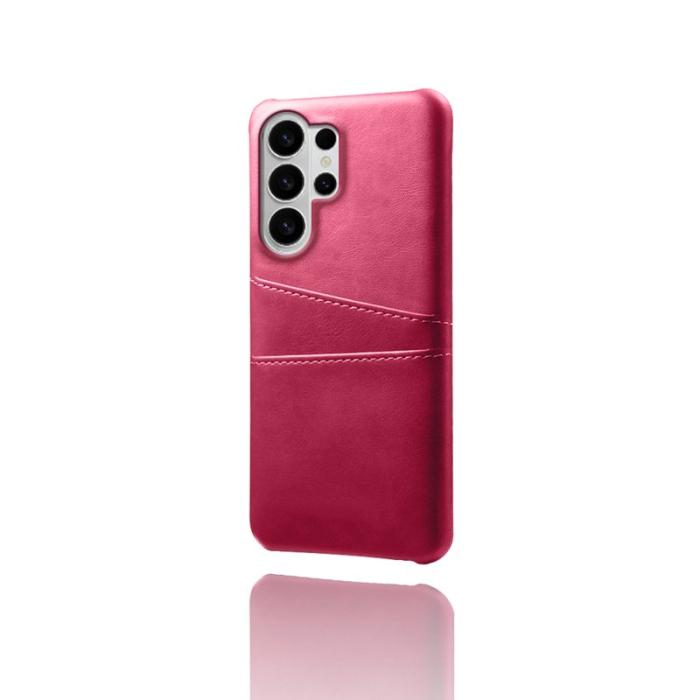 OEM - Mobilskal till Samsung Galaxy S26 Ultra PU Läder + Hård PC - Rosa