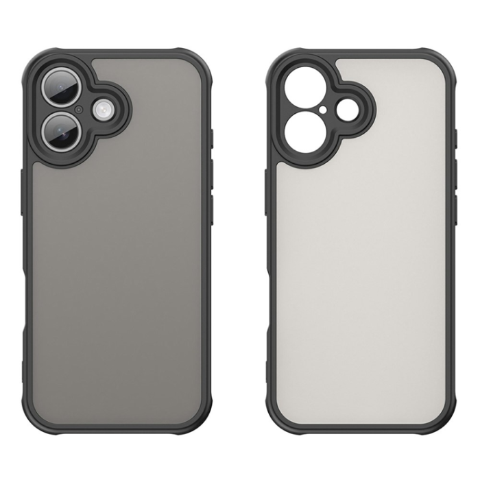 A-One Brand - iPhone 17 Mobilskal Frostade krockkuddar Drop Proof - Svart