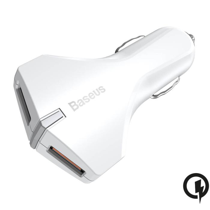 UTGATT4 - Baseus Small Rocket Quick Charge 3.0 Med Dubbla-USB bil laddare - Svart