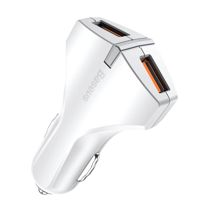 UTGATT4 - Baseus Small Rocket Quick Charge 3.0 Med Dubbla-USB bil laddare - Svart