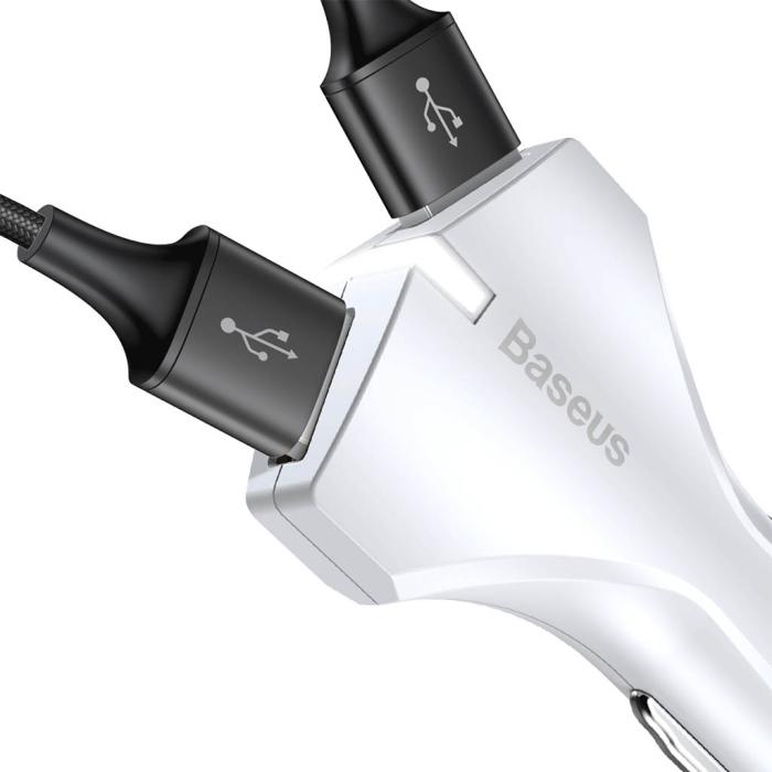 UTGATT4 - Baseus Small Rocket Quick Charge 3.0 Med Dubbla-USB bil laddare - Svart