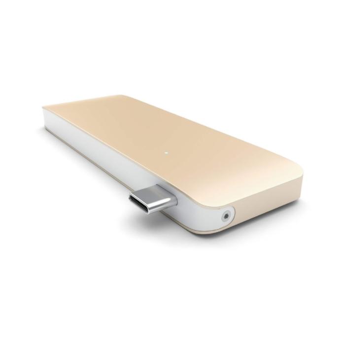 UTGATT5 - Satechi USB-C Pass Through USB Hub – 3-i-1 hub - Rose Gold