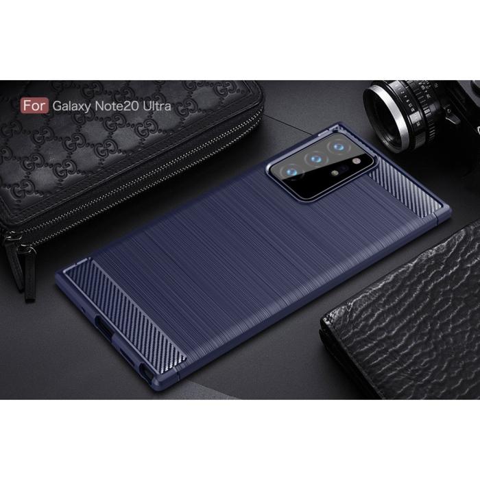 OEM - Carbon TPU Skal till Galaxy Note 20 Ultra - Blå