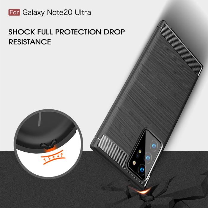 OEM - Carbon TPU Skal till Galaxy Note 20 Ultra - Svart