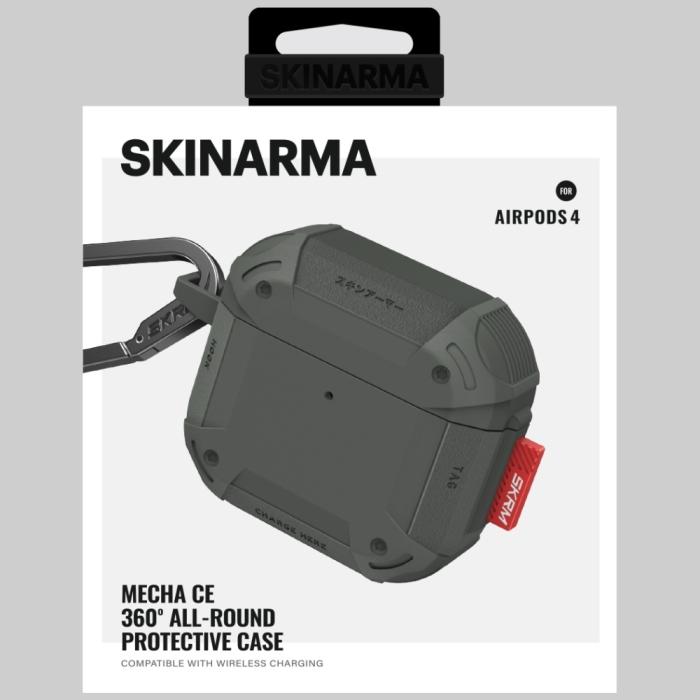 Skinarma - Skinarma AirPods 4 Skal Mecha CE - Olivgrön