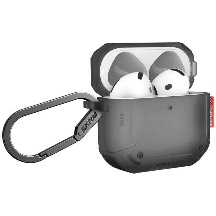 Skinarma - Skinarma AirPods 4 Skal Mecha CE - Rökgrå