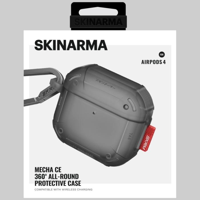 Skinarma - Skinarma AirPods 4 Skal Mecha CE - Rökgrå