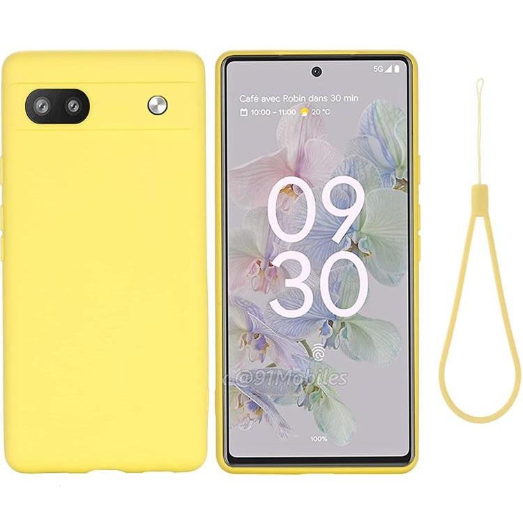 Google Pixel 6a Skal Liquid Silicone - Gul | 2353 | AlltMobil