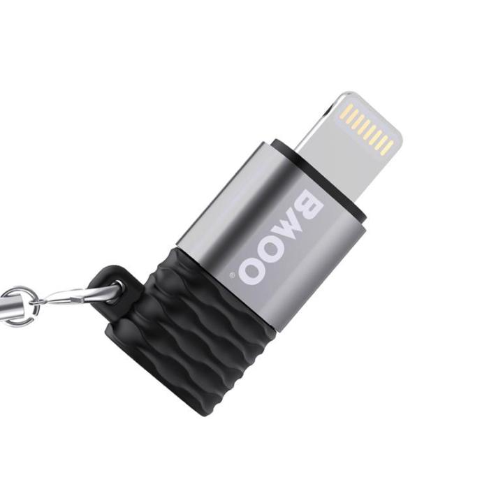 BWOO - BWOO USB-A Till Lightning Adapter Mini BZ-37 - Silver