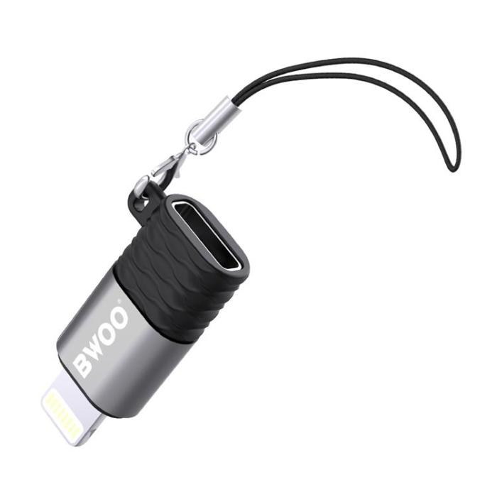 BWOO - BWOO USB-A Till Lightning Adapter Mini BZ-37 - Silver