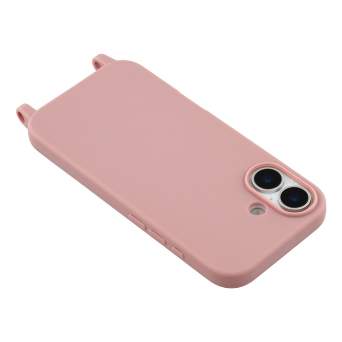 A-One Brand - iPhone 17 Mobilskal TPU Shockproof med Lanyard - Djuprosa