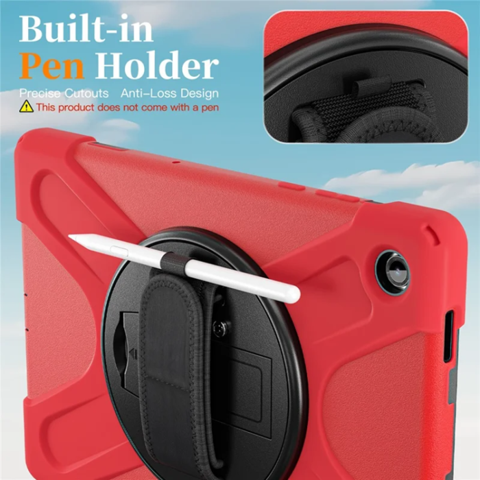 A-One Brand - Galaxy Tab A11 Plus Mobilskal Kickstand Silikon Axelrem