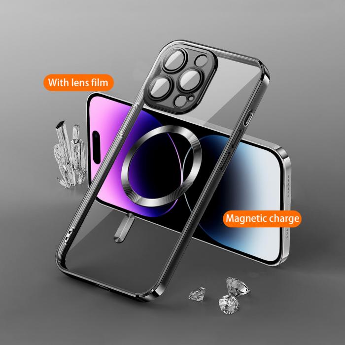 VMAX - Vmax Elektropläterat Mag TPU-skal iPhone 14 Pro Svart