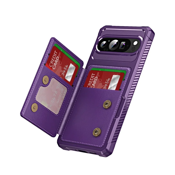 A-One Brand - Google Pixel 10 / Pixel 10 Pro Mobilskal korthållare - Lila