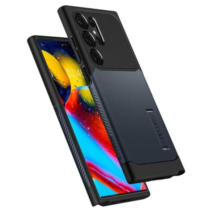 UTGATT1 - Spigen Galaxy S23 Ultra Skal Slim Armor - Blå