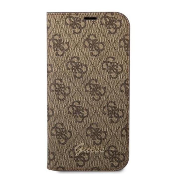Guess - GUESS iPhone 14 Pro Max Plånboksfodral Vintage Gold Logo - Brun