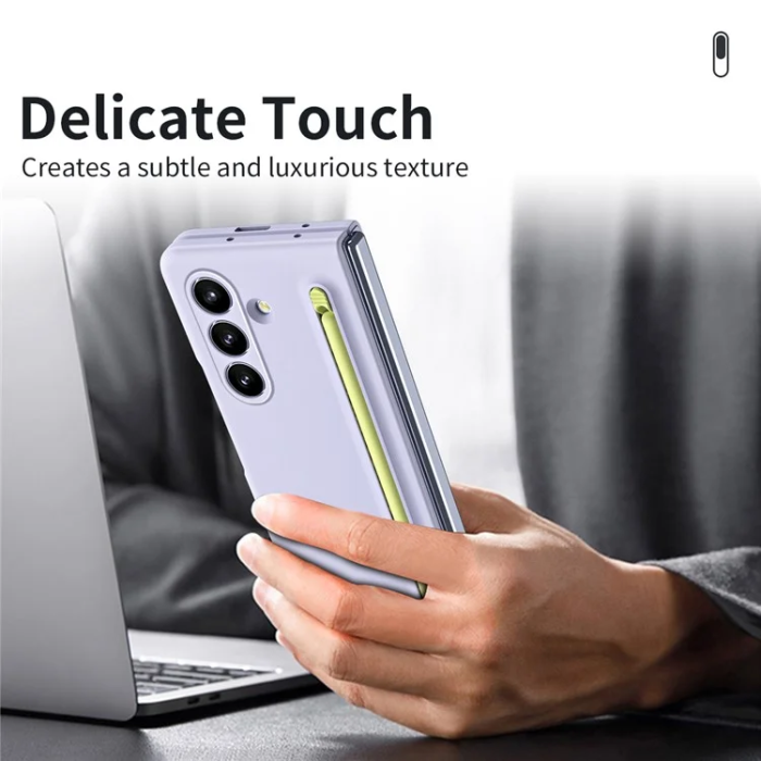 A-One Brand - Galaxy Z Fold7 Mobilskal med Härdad Glas Och Stylus - Lila