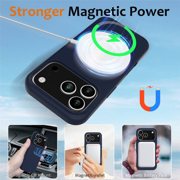 A-One Brand - iPhone 17 Pro Max Mobilskal MagSafe Silikon Anti-Drop
