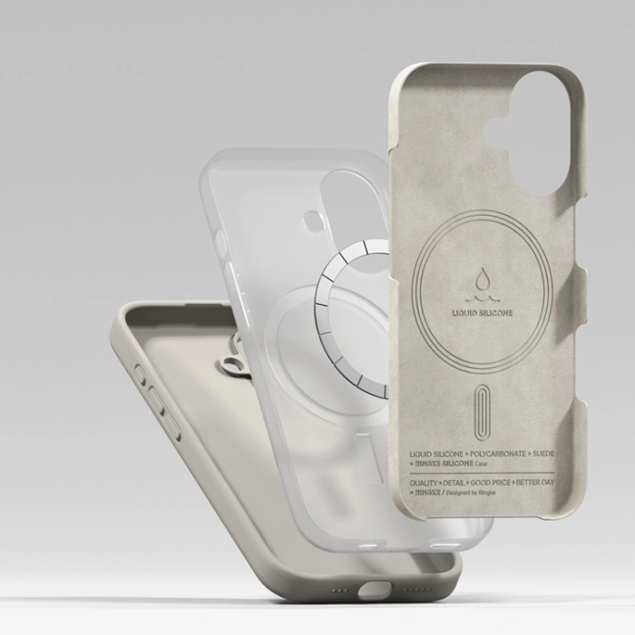 Ringke - Ringke iPhone 17 Mobilskal Magsafe Magnetic Silikon - Stone
