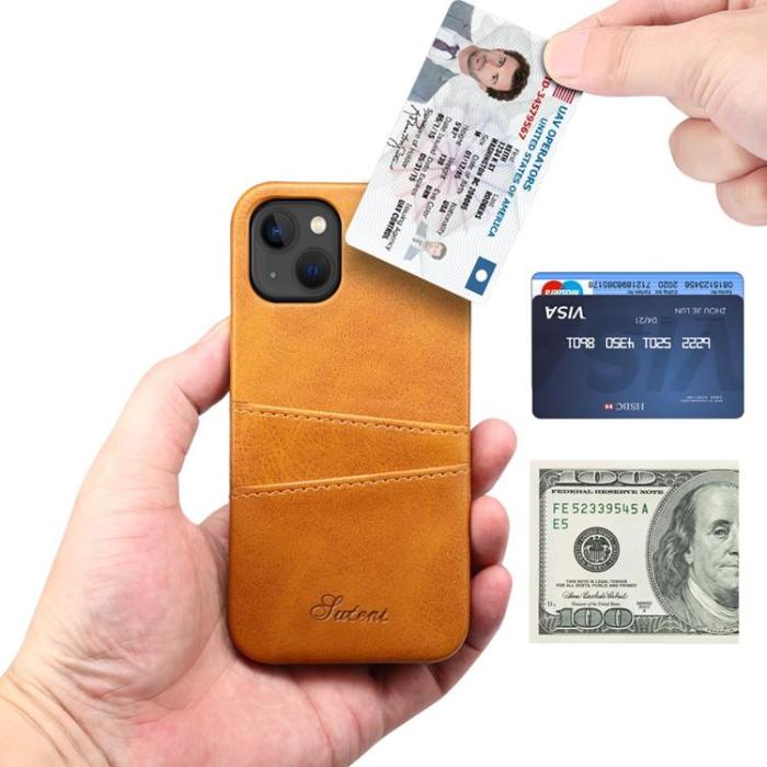 SUTENI - SUTENI iPhone 14 Plus Skal Korthållare - Khaki