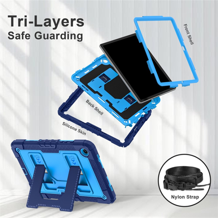 A-One Brand - Galaxy Tab A9 Plus Skal Kickstand Med Rem Anti Drop