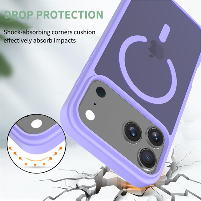 A-One Brand - iPhone 17 Pro Max Mobilskal MagSafe Acrylic Skin Touch - Lila