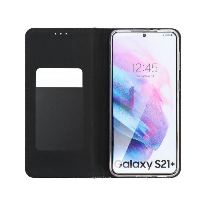 UTGATT1 - Forcell SHINING plånboksfodral till Samsung Galaxy S21 Plus Svart