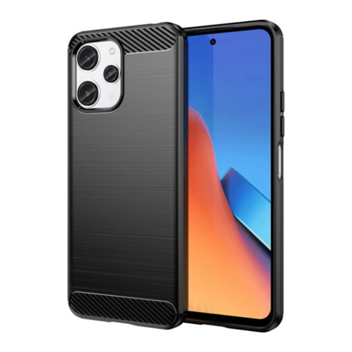 OEM - Xiaomi Redmi 12 Mobilskal Flexible Carbon - Svart