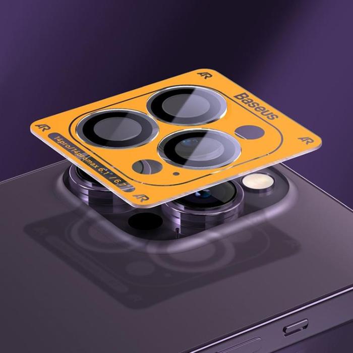 BASEUS - Baseus iPhone 12 Pro/11 Pro Kameralinsskydd i Härdat Glas