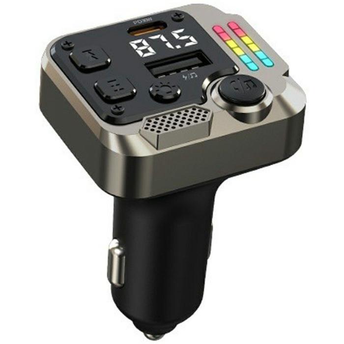 OEM - C68 Bluetooth FM-sändare biladapter PD 30W dubbla portar svart